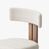 Modern Minimalist White Armless Dining Chairs White