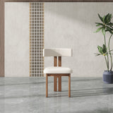 Modern Minimalist White Armless Dining Chairs White