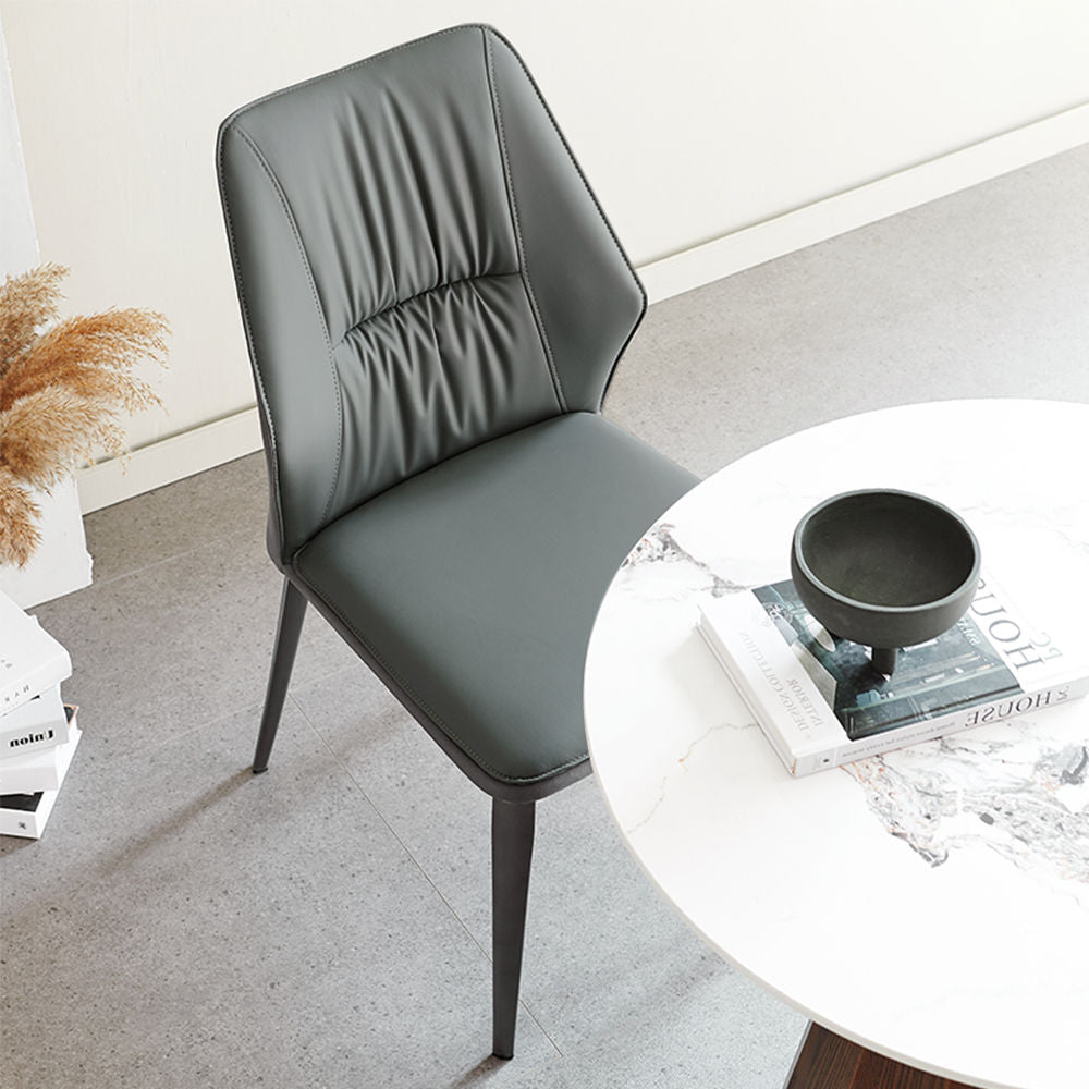 Modern Sleek Dining Side  Chair Set Of 2 Gray