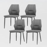 Modern Sleek Dining Side  Chair Set Of 2 Gray