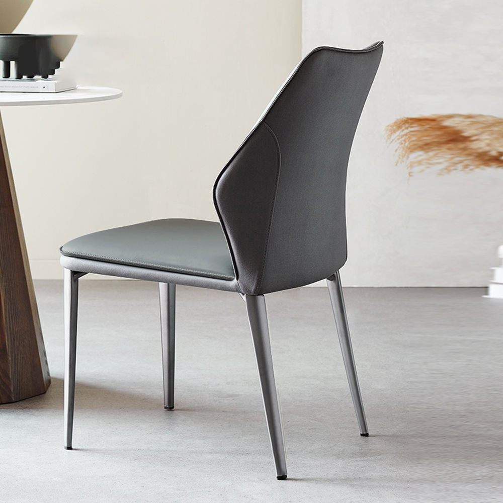 Modern Sleek Dining Side  Chair Set Of 2 Gray