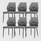 Modern Sleek Dining Side  Chair Set Of 2 Gray