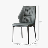 Modern Sleek Dining Side  Chair Set Of 2 Gray