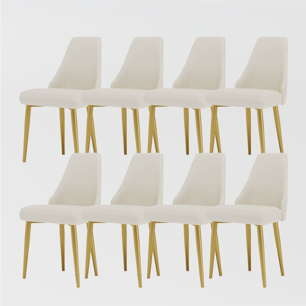 Modern White Leather Dining Chair Set | Free Shipping| Assembly Needed White