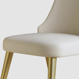 Modern White Leather Dining Chair Set | Free Shipping| Assembly Needed White