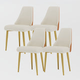 Modern White Leather Dining Chair Set | Free Shipping| Assembly Needed Orange