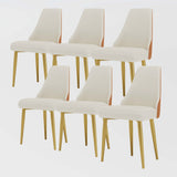 Modern White Leather Dining Chair Set | Free Shipping| Assembly Needed Orange