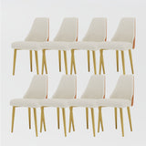 Modern White Leather Dining Chair Set | Free Shipping| Assembly Needed Orange