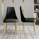 Modern White Leather Dining Chair Set | Free Shipping| Assembly Needed Black