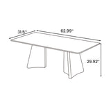 White Rectangular Pedestal Dining Table White