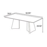White Rectangular Pedestal Dining Table Gray