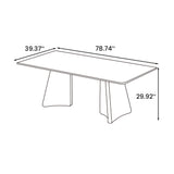 White Rectangular Pedestal Dining Table Black