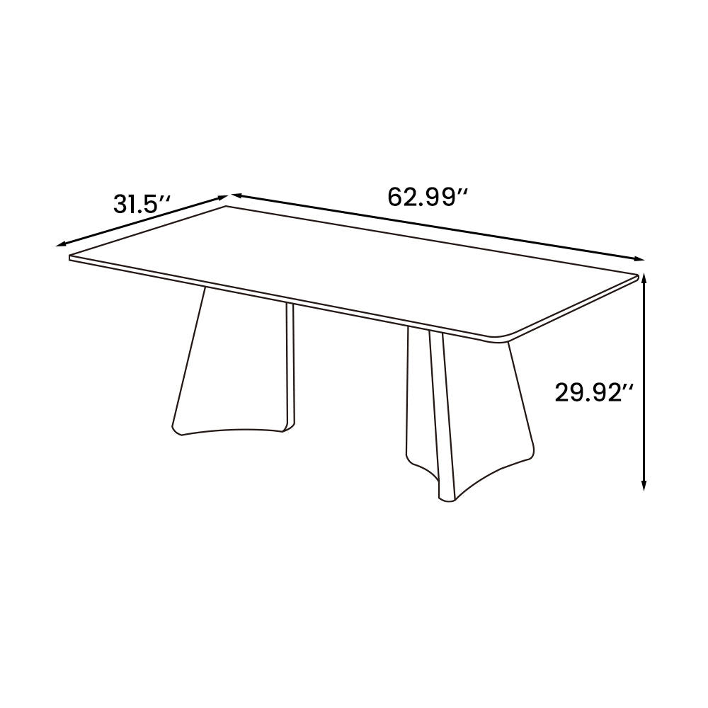 White Rectangular Pedestal Dining Table Dark Gray