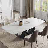 White Dining Table With Butterfly Shape Base White