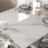 White Dining Table With Butterfly Shape Base White