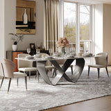 White Dining Table With Butterfly Shape Base White