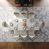 White Dining Table With Butterfly Shape Base White