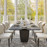 White Dining Table With Butterfly Shape Base Black