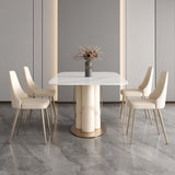 Modern White Pedestal Kitchen Table | X-Shaped Design | Free Shipping White