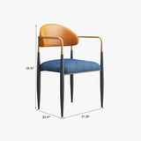Mid-Century Modern Dining Chair Set Of 2 - Pu Leather Velvet - Free Shipping Orange