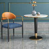 Mid-Century Modern Dining Chair Set Of 2 - Pu Leather Velvet - Free Shipping Orange