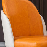 Stylish Leather Chairs| Roka | Free Shipping | Assembly Needed Orange