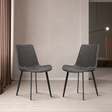 Comfortable Pu Leather Dining Chair Set (Set Of 2)| Free Shipping Gray