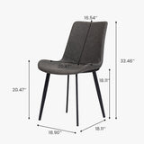 Comfortable Pu Leather Dining Chair Set (Set Of 2)| Free Shipping Gray