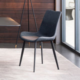 Comfortable Pu Leather Dining Chair Set (Set Of 2)| Free Shipping Navy Blue