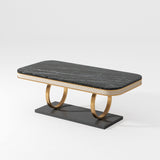 Stylish Marble Dining Table With Gold Legs: Free Shipping Black