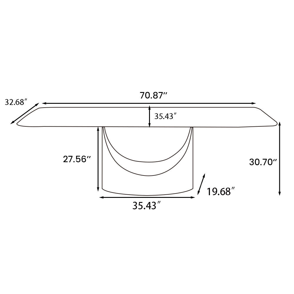 Affordable Modern Minimalist Dining Table Bronze Matte Black