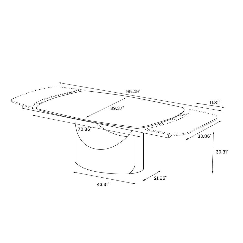 Affordable Modern Minimalist Dining Table Bronze Matte Black