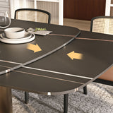 Affordable Modern Minimalist Dining Table Bronze Matte Black