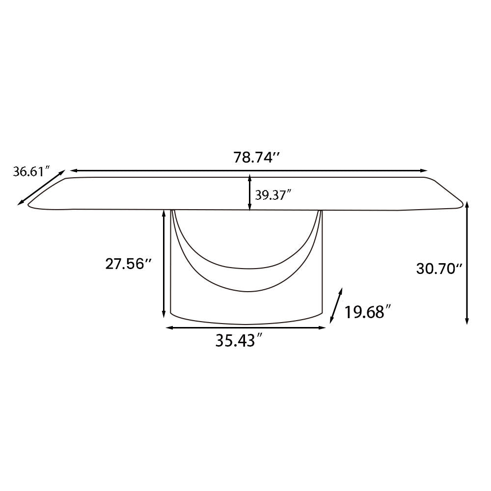 Affordable Modern Minimalist Dining Table Bronze Glossy White