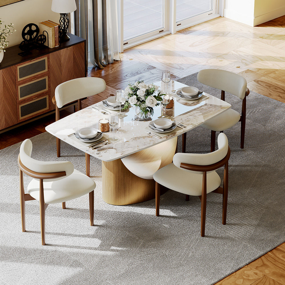 Affordable Modern Minimalist Dining Table Bronze Pandora