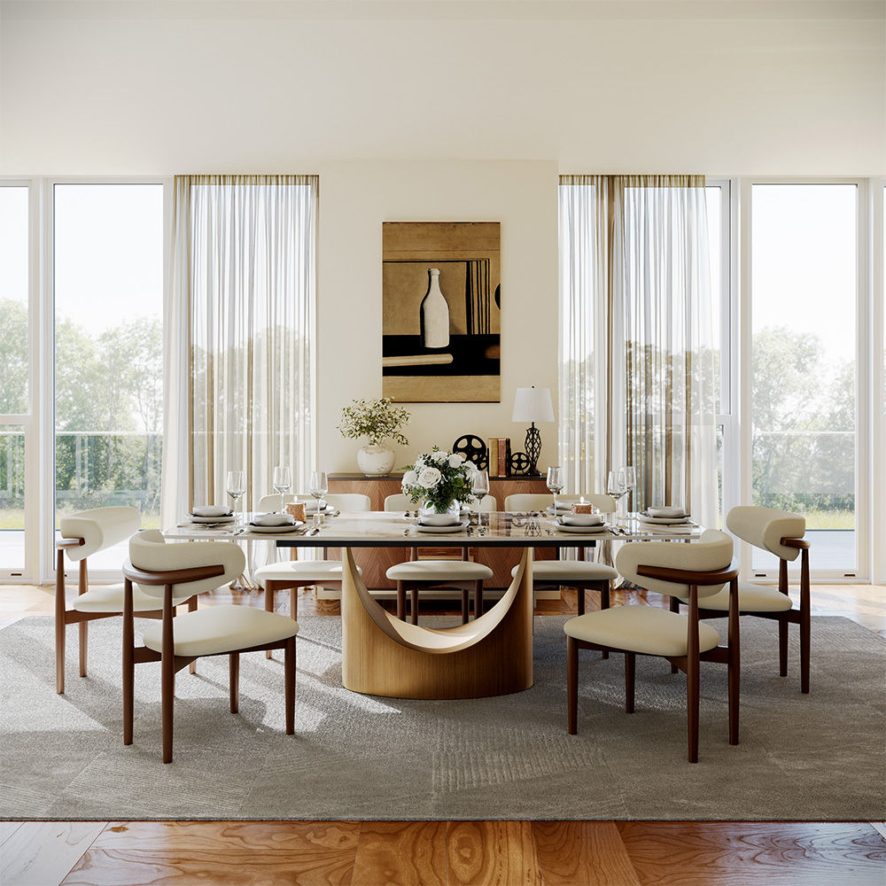 Affordable Modern Minimalist Dining Table Bronze Pandora