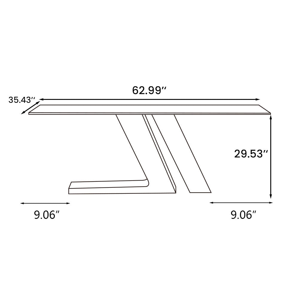 Luxury White Dining Table with Sintered Stone Steel Base Black White