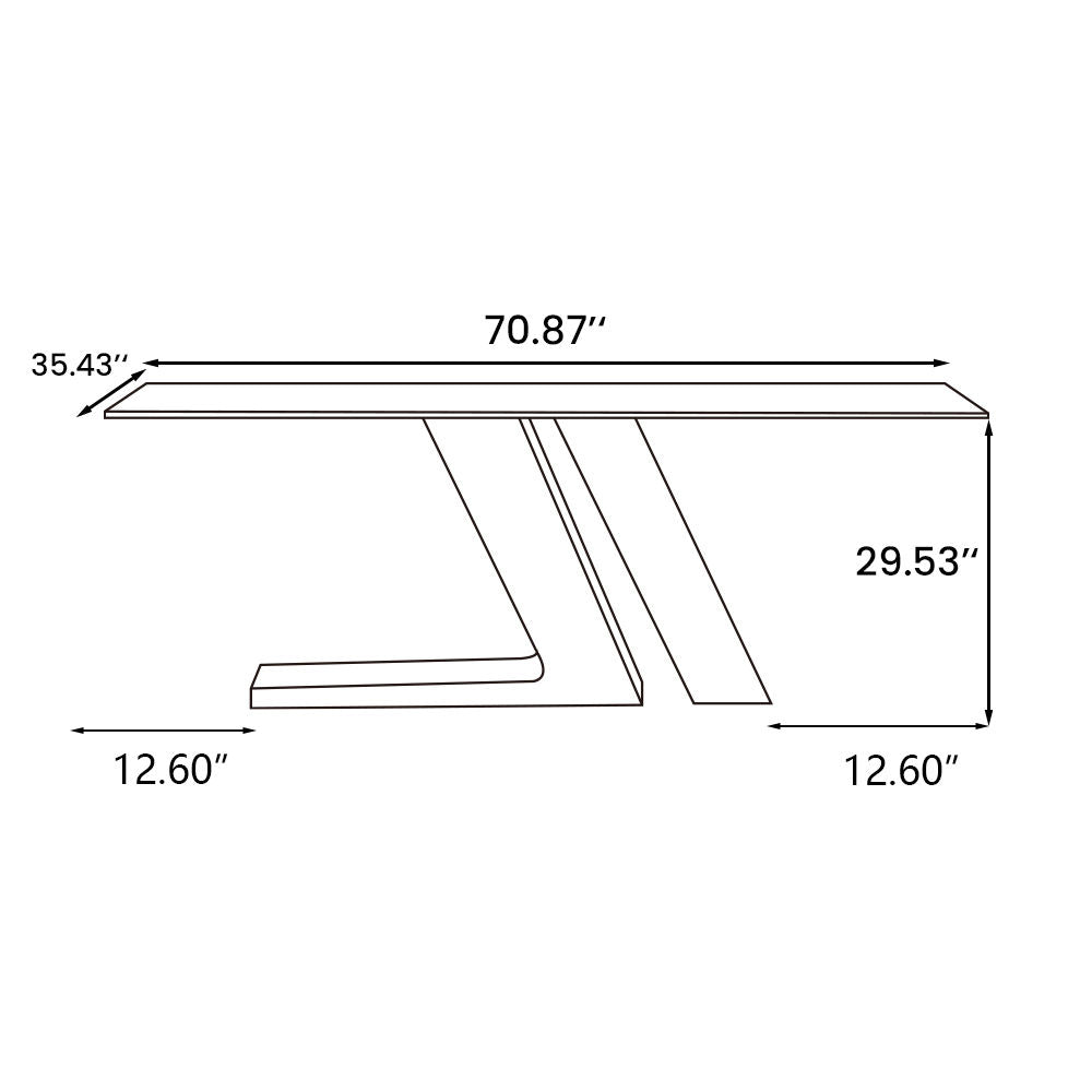 Luxury White Dining Table with Sintered Stone Steel Base Black Dark Gray