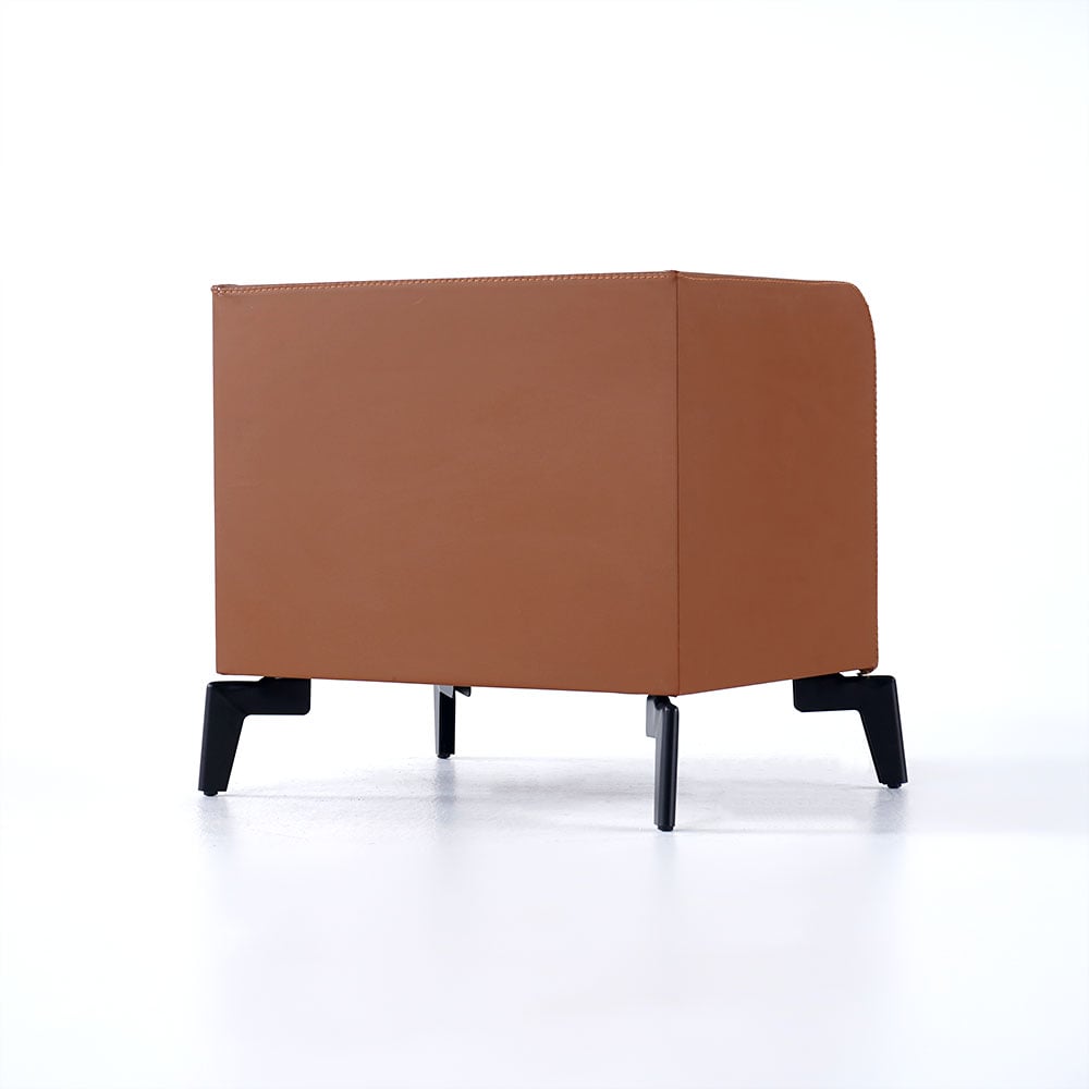 Modern Luxury 2 Drawers Bedroom Nightstand Sintered Stone Bedside Table Orange