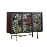 Modern Sideboard Buffet Colored Drawing Surface Tempered Glass Doors 41.3"W x 13.8"D x 31.5"H