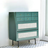 Ratta Modern Dresser Cabinet Drawer Storage with 8 Drawers in Green Green