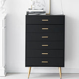 Narre 4 Drawer Dresser Modern Wood Storage Chest Accent Cabinet for Bedroom Black