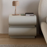 Humply Modern Smart Nightstand with Wireless Charger Drawers Bedside Table Light Gray