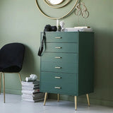 Narre 4 Drawer Dresser Modern Wood Storage Chest Accent Cabinet for Bedroom Green