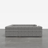 Modern L-Shaped Boucle Modular Sectional Sofa & 4-Seater Sofa Gray