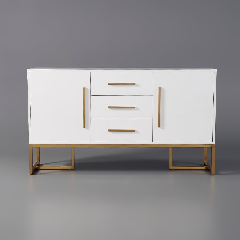 Stovf Wood Kitchen Sideboard with Drawers Modern Sideboard Buffet White