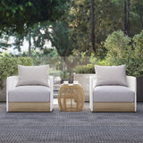 White Black Woven Rope Outdoor Swivel Chair Sofa 360 Degree Rotatable Coastal Patio Armchair White