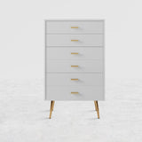 Narre 4 Drawer Dresser Modern Wood Storage Chest Accent Cabinet for Bedroom White