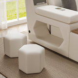 Sleeper Sectional Storage Sofa Pull Out Bed Headrest Adjustable with USB & Speaker White