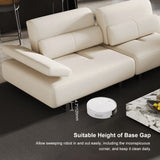 Beige Modular Sofa and Reclining Sectional Couch with Adjustable Armrest & Backrest White